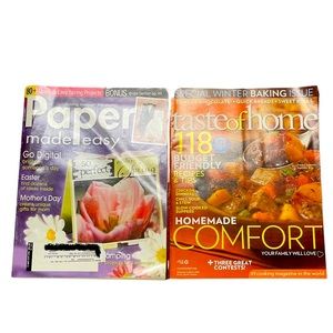 Paper Made Easy Taste of Home magazines set of 2 April 2007 Feb / March 2009